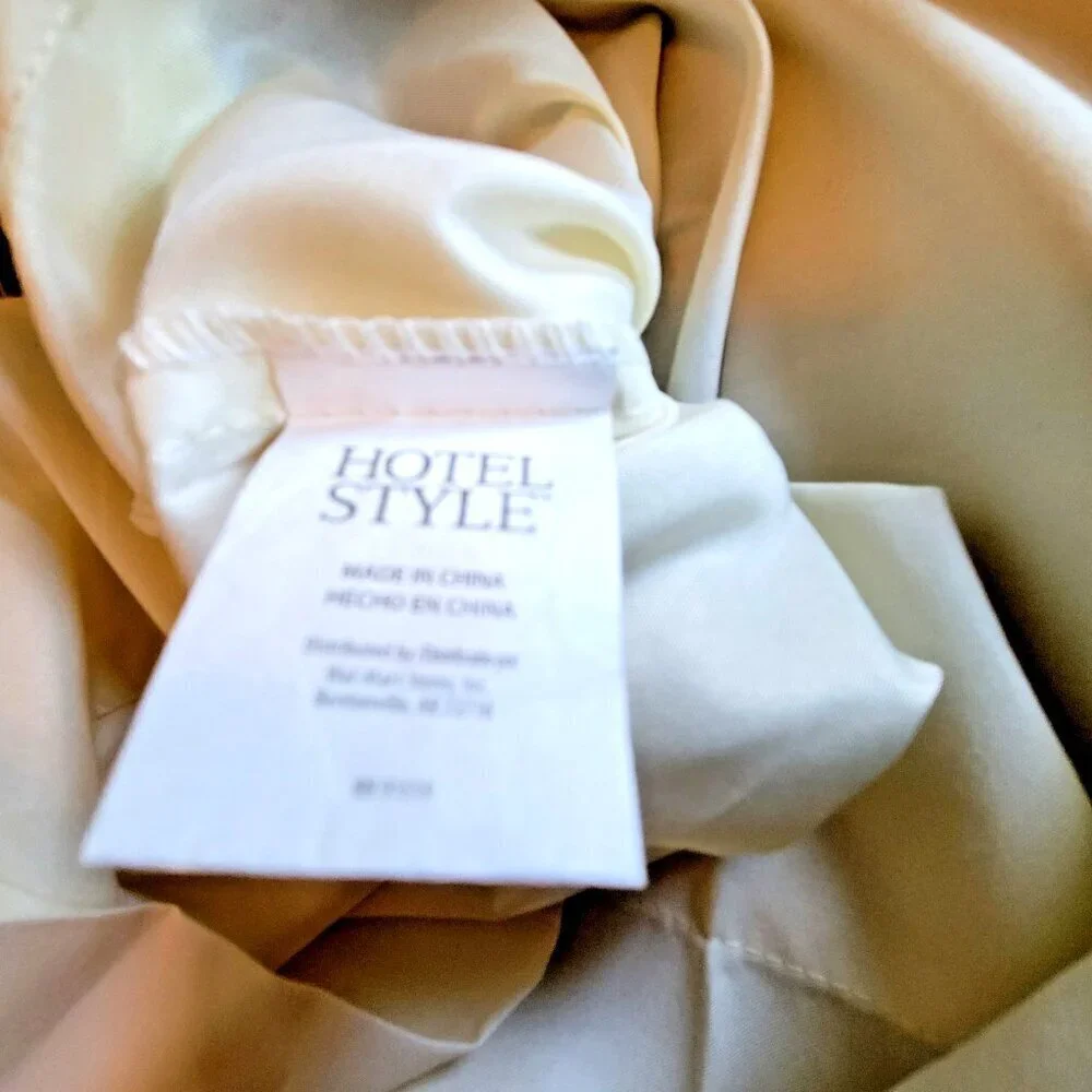 Hotel Style Pillow Cases King Size Set of 2 Cream Ivory Off-White